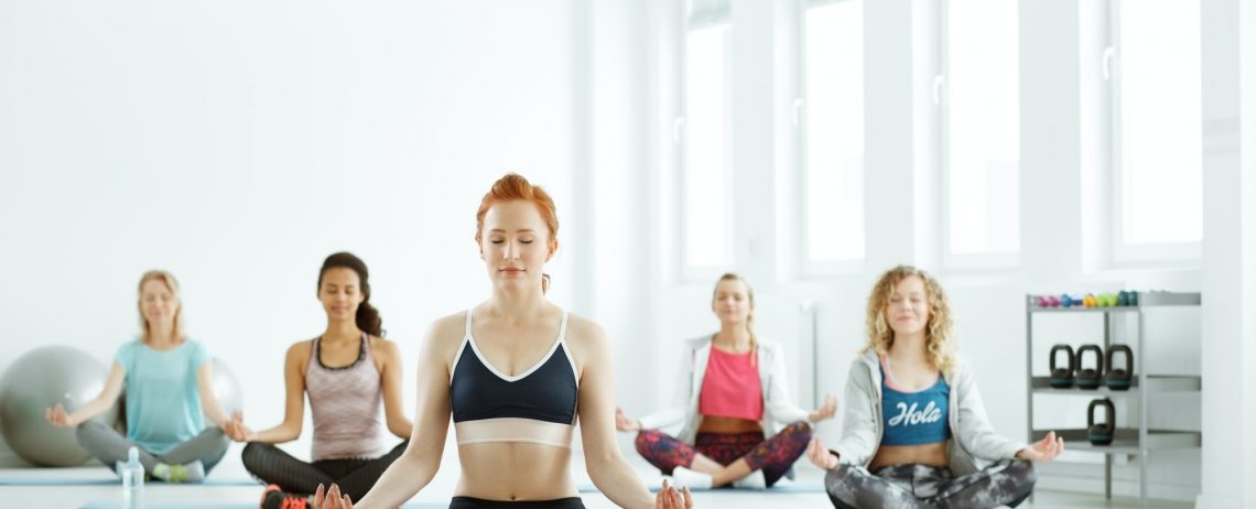 Women on yoga